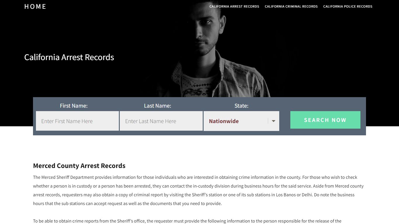 Merced County Arrest Records | Get Instant Reports On People